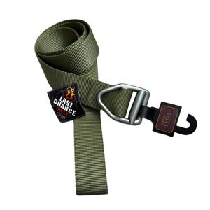 Bison Designs Last Chance Belt Mens XL Olive Green Webbing D-Ring Buckle USA